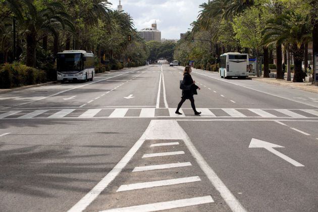 Málaga inusualmente vacío durante la séptima jornada de confinamiento tras decretarse el Estado de Alarma por el coronavirus