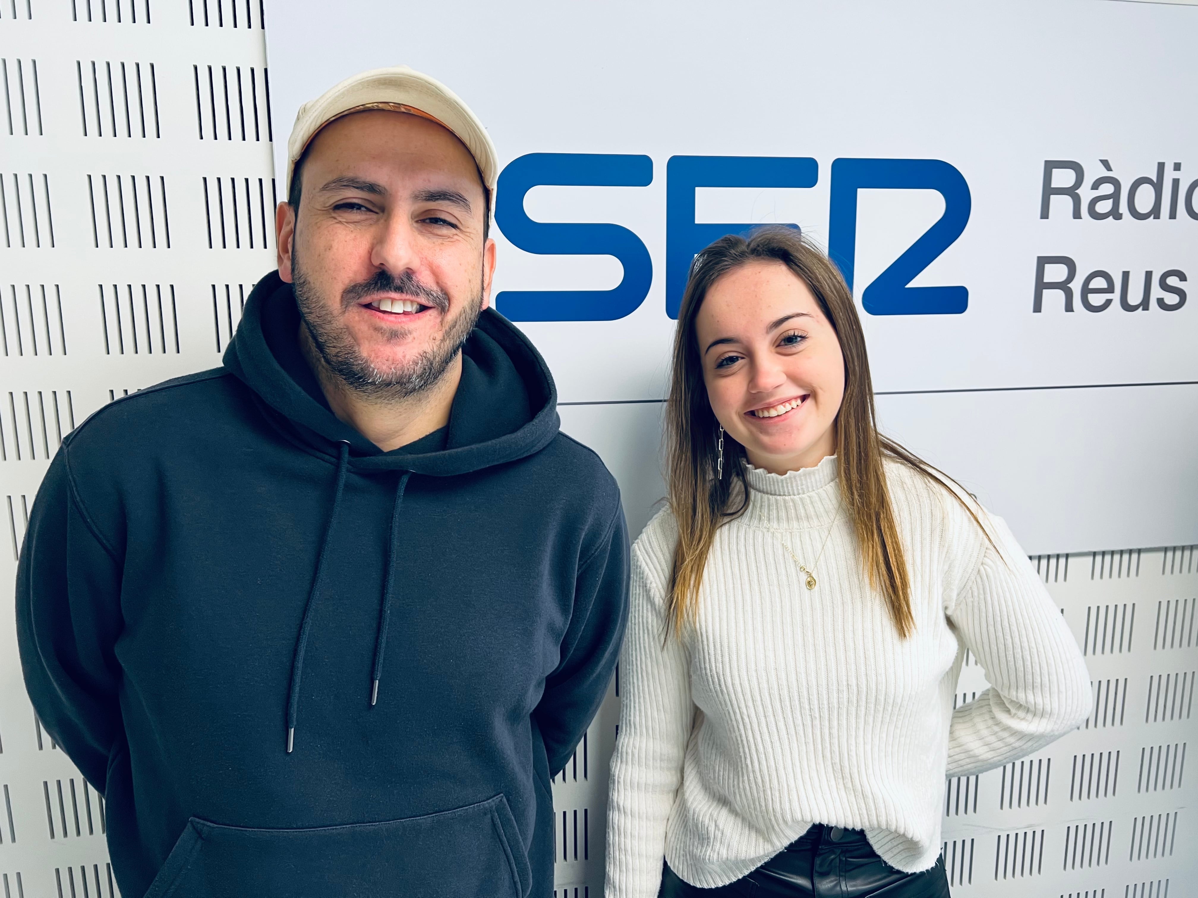 Josep Roig i Mireia Ferré als estudis de Ràdio Reus