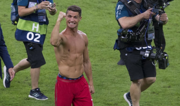 Cristiano Ronaldo en la final de la Eurocopa 2016