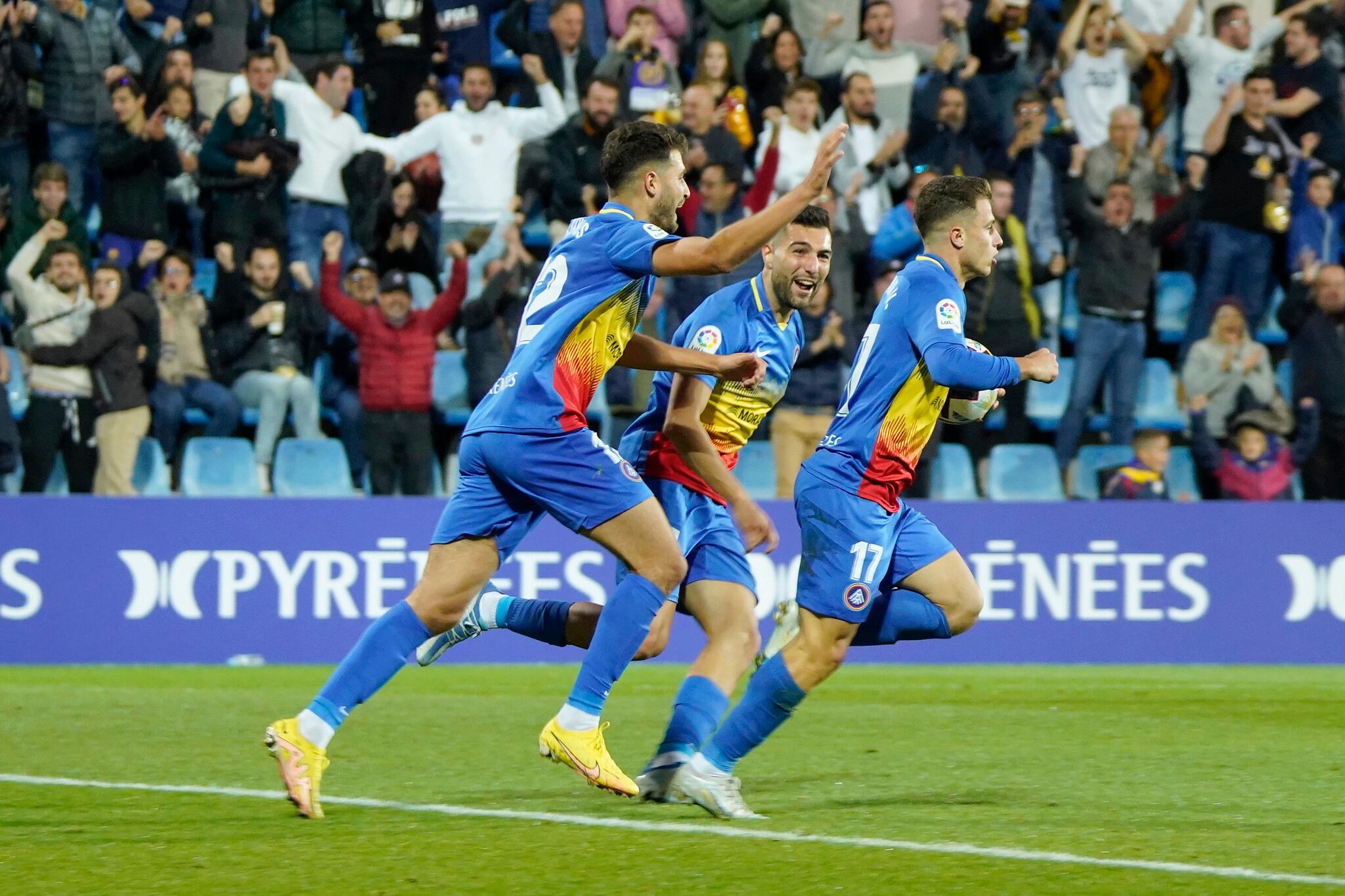Germán valera celebrant el 3-1.