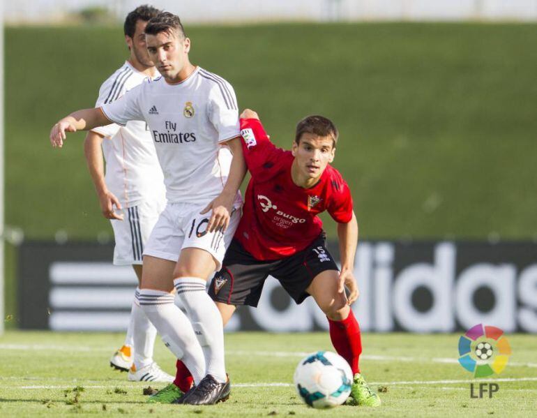 Borja García (de blanc), en la seva etapa al Castilla.