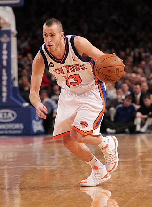 Sergio Rodríguez, durante un partido con su nuevo equipo, los Knicks