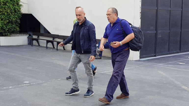 Josip Visnjic, a la salida del vestuario