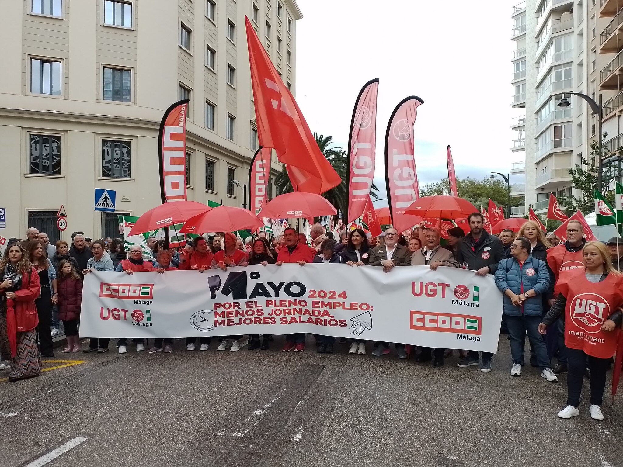 Manifestación uno de mayo en Málaga