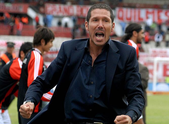 Simeone celebra un triunfo en Argentina