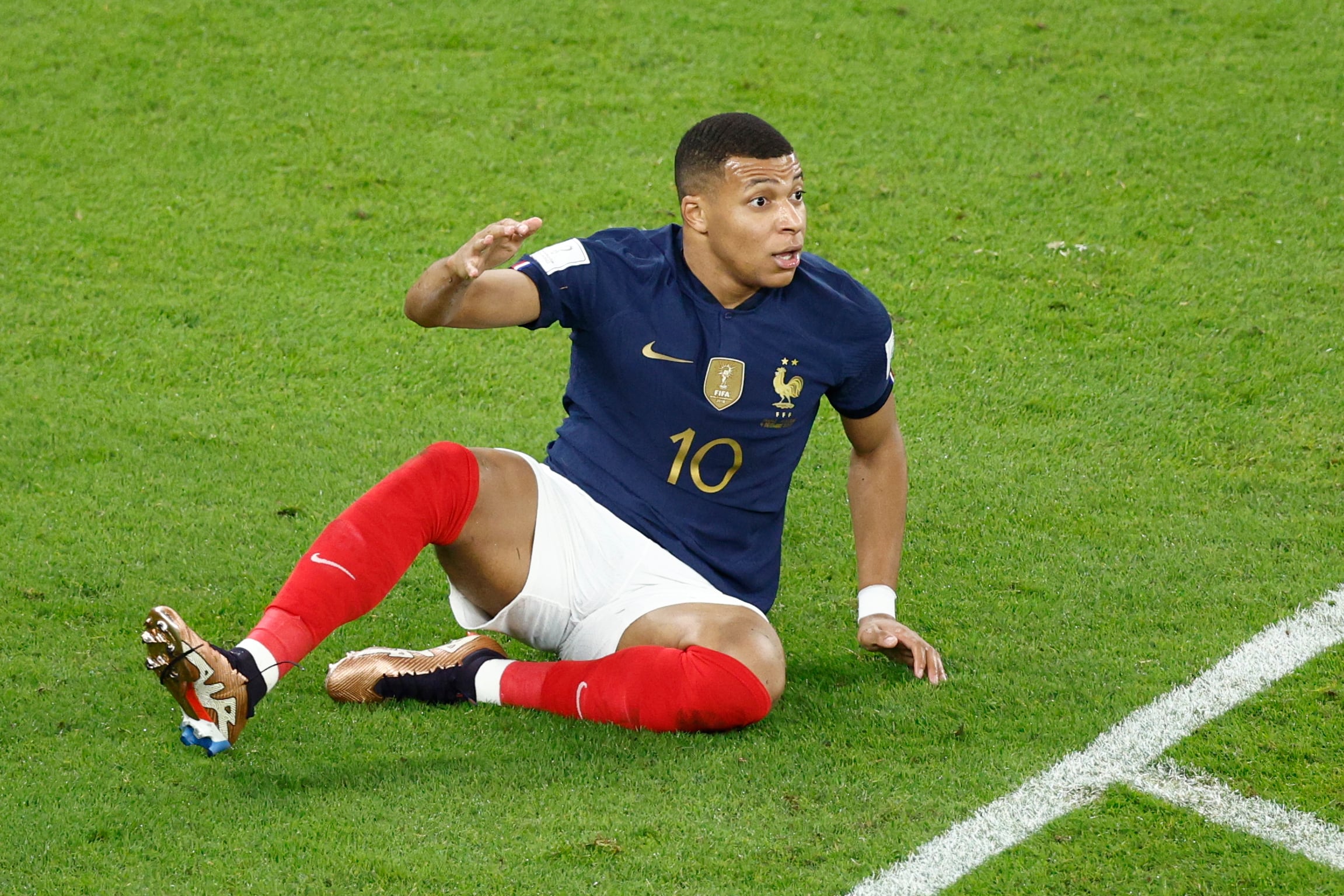 Mbappé, durante un partido del Mundial.