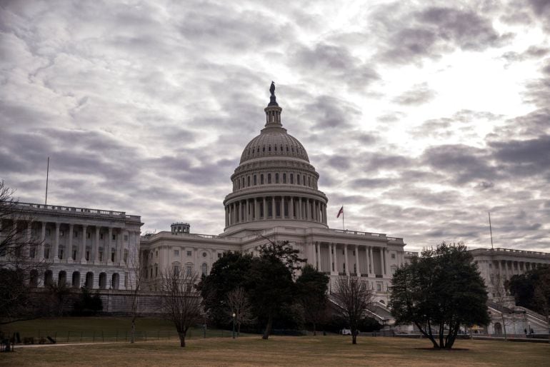 Vista del exterior del Capitolio en Washington DC, Estados Unidos.