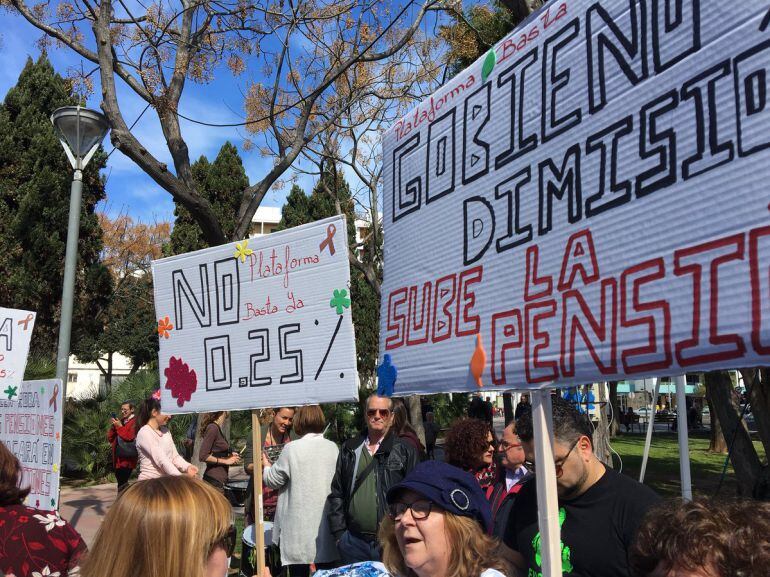 Imagen de archivo de una protesta de la plataforma Basta Ya