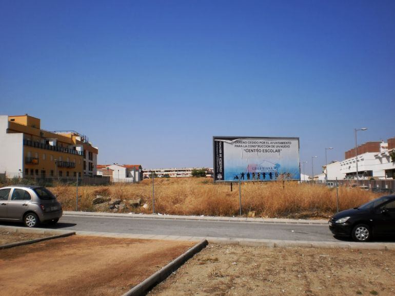 Terrenos en los que se ubicará el nuevo colegio de Churriana.