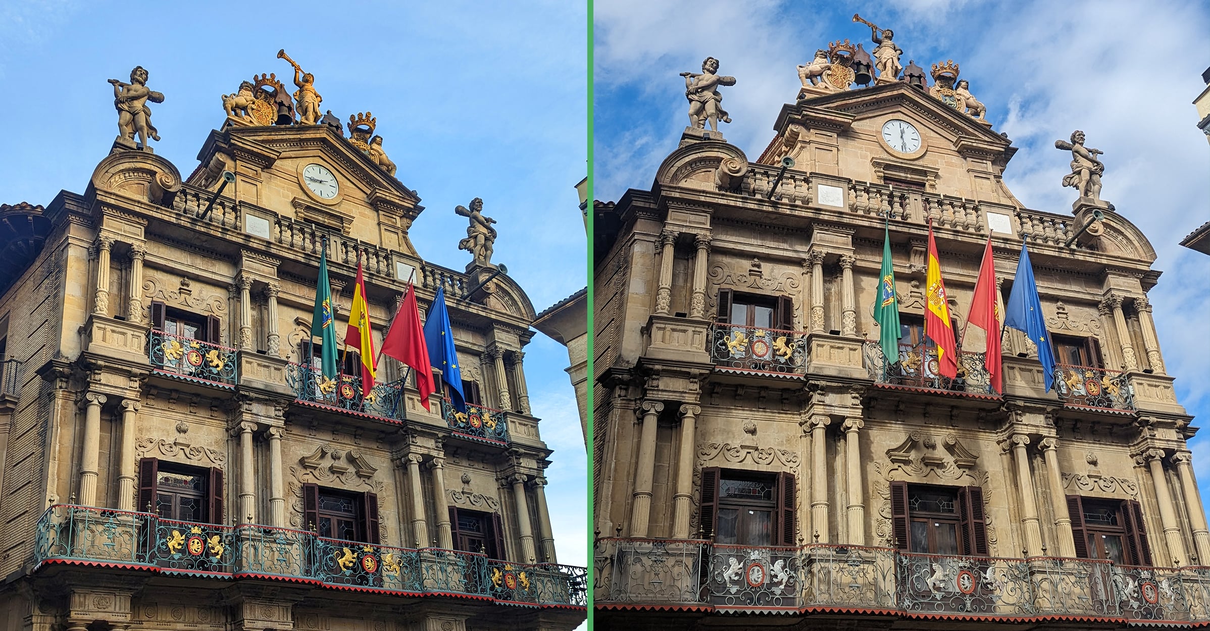 Los balcones de la “Planta Noble” de la Casa Consistorial recuperan su aspecto original, con todos los leones de nuevo en color dorado