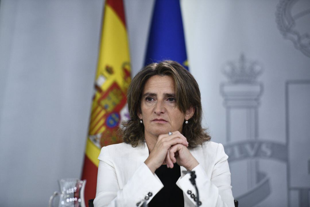 La Ministra para la Transición Ecológica durane una comparecencia tras el Consejo de Ministros