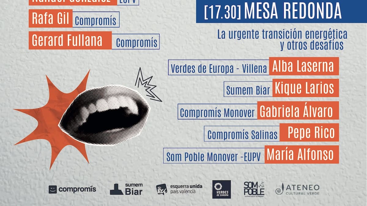 La izquierda se cita en Villena con la ciudadanía para hablar de la urgente transición ecológica y energética