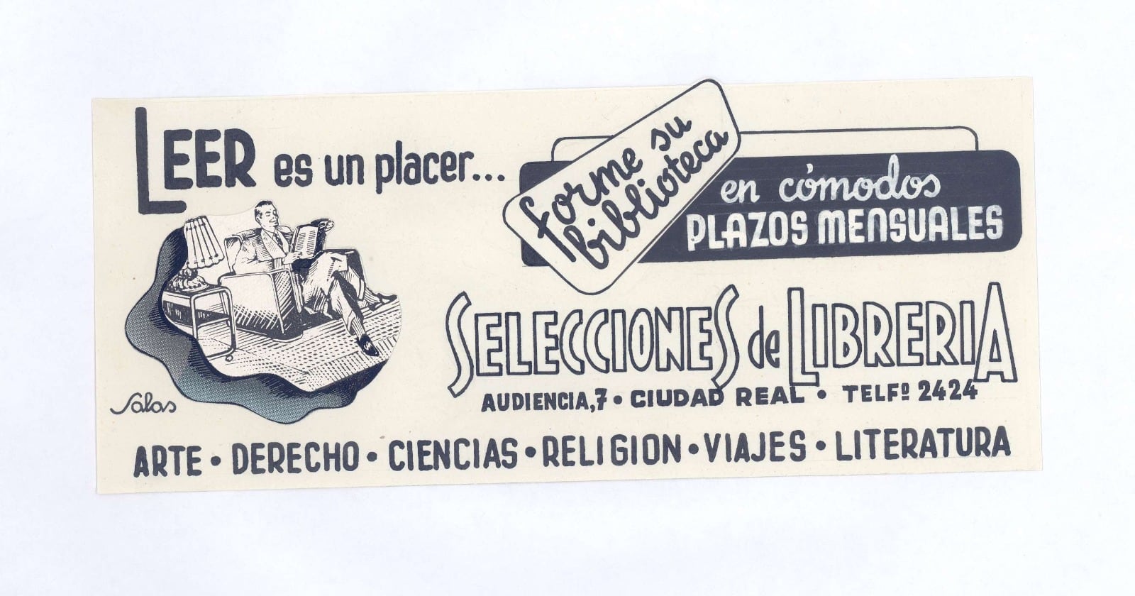Anuncio de Publicidad Salas para Selecciones de Librería