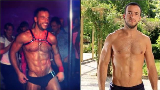 'Stalone Falcone', en uno de sus bailes en la noche y en la actualidad, como actor porno