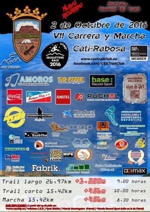 Cartel de la VII Carrera y Marcha &quot;Catí-Rabosa&quot;