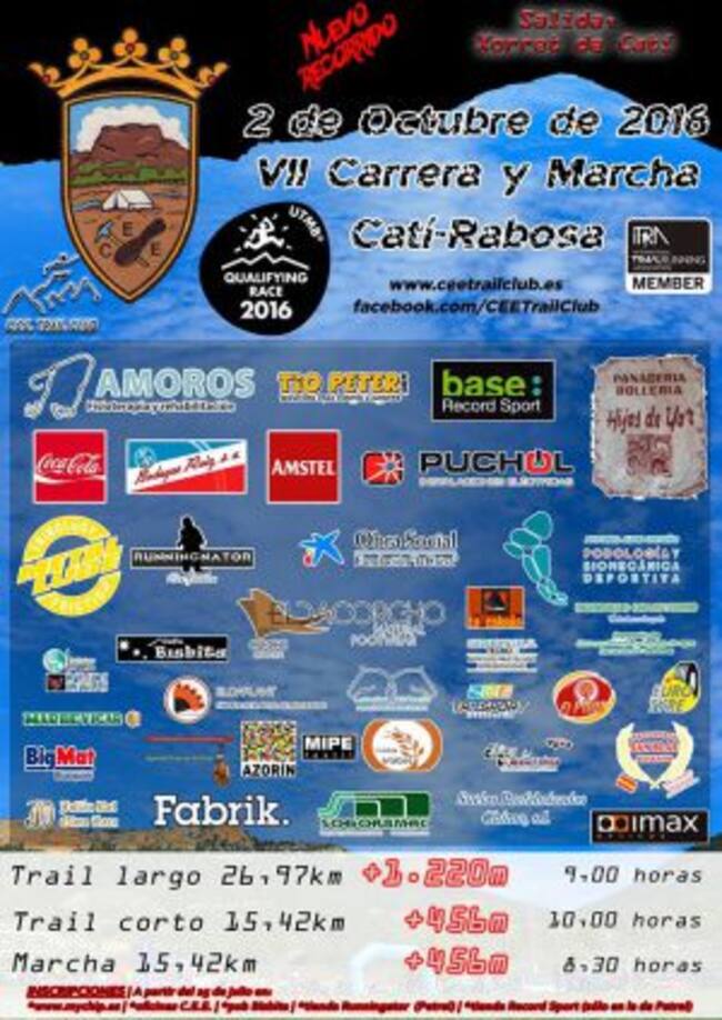 Cartel de la VII Carrera y Marcha "Catí-Rabosa"