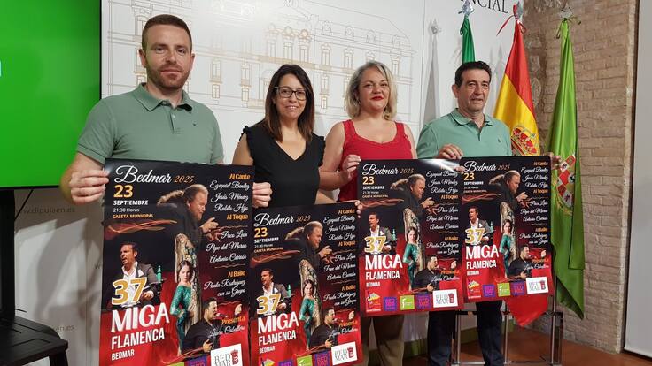 Bedmar celebrará la 37 ª edición de su Miga Flamenca el próximo 23 de septiembre, en el Pórtico de sus Ferias y Fiestas