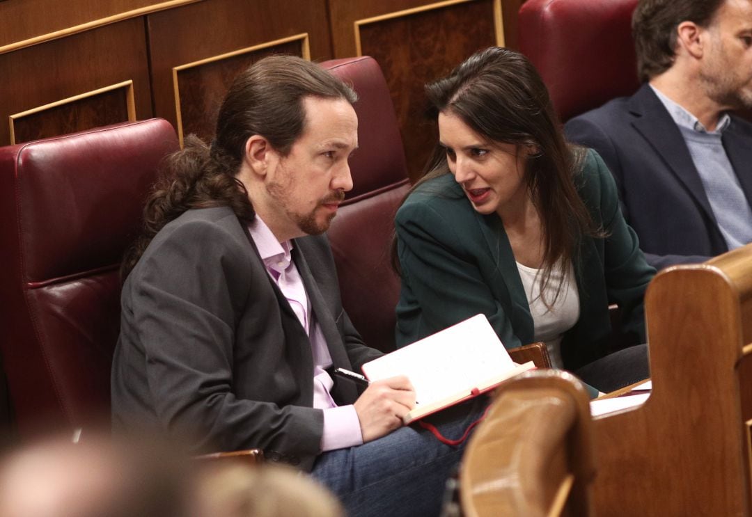 Irene Montero y Pablo Iglesias. 