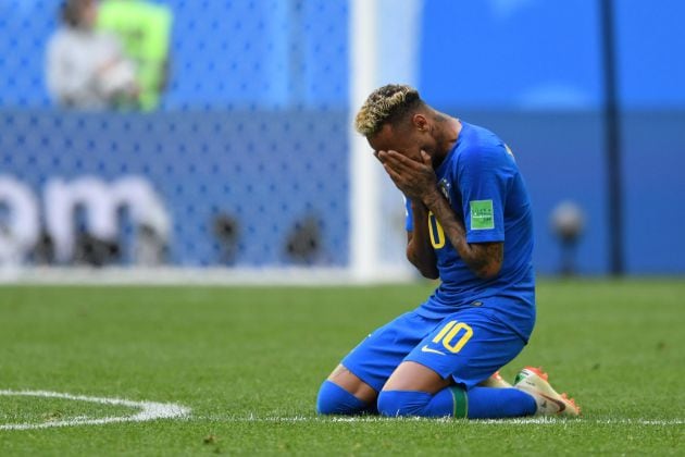 Neymar llora, tras la victoria contra Costa Rica