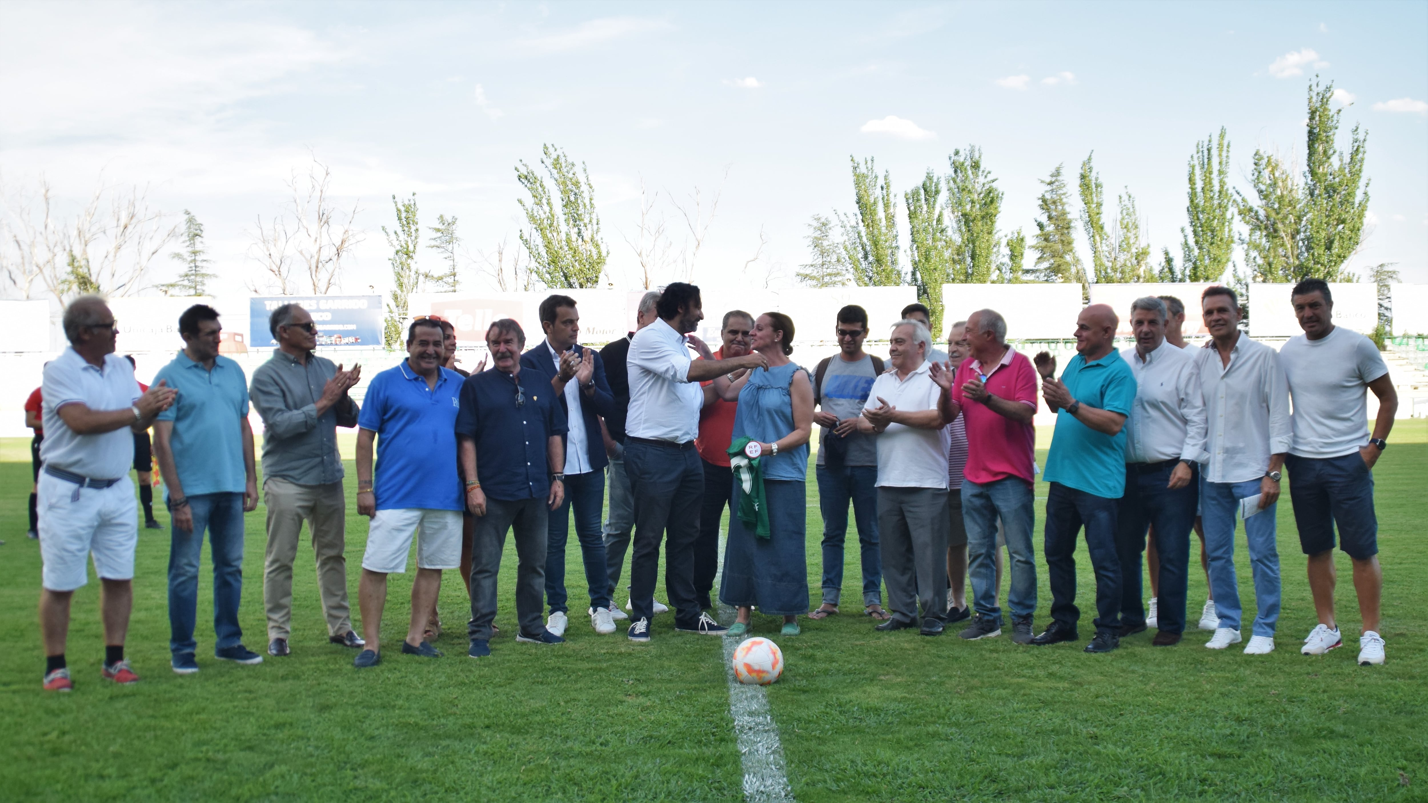 Ex-jugadores de la UD Santa Bárbara y del CD Toledo