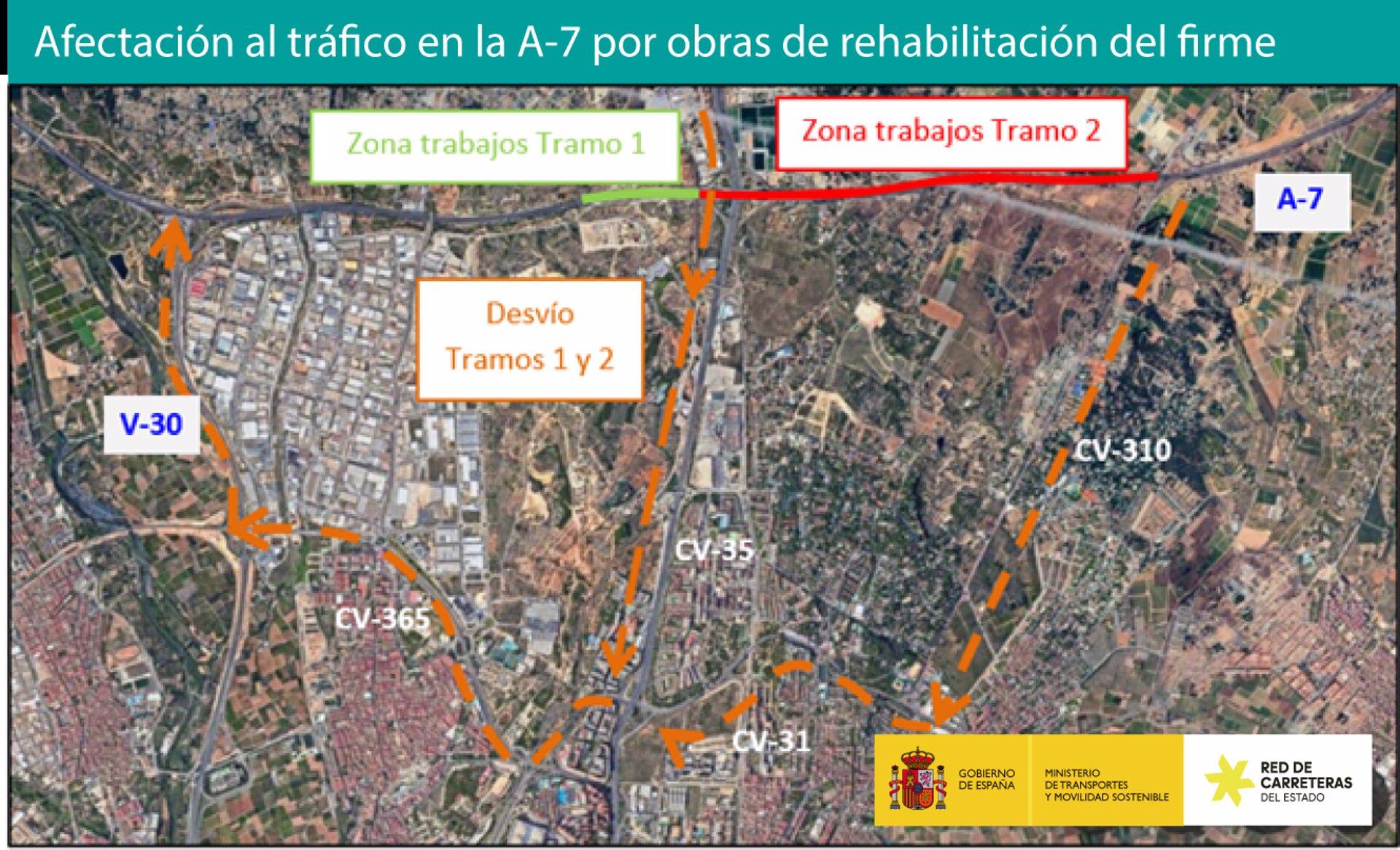 Imagen de la afectación por obras