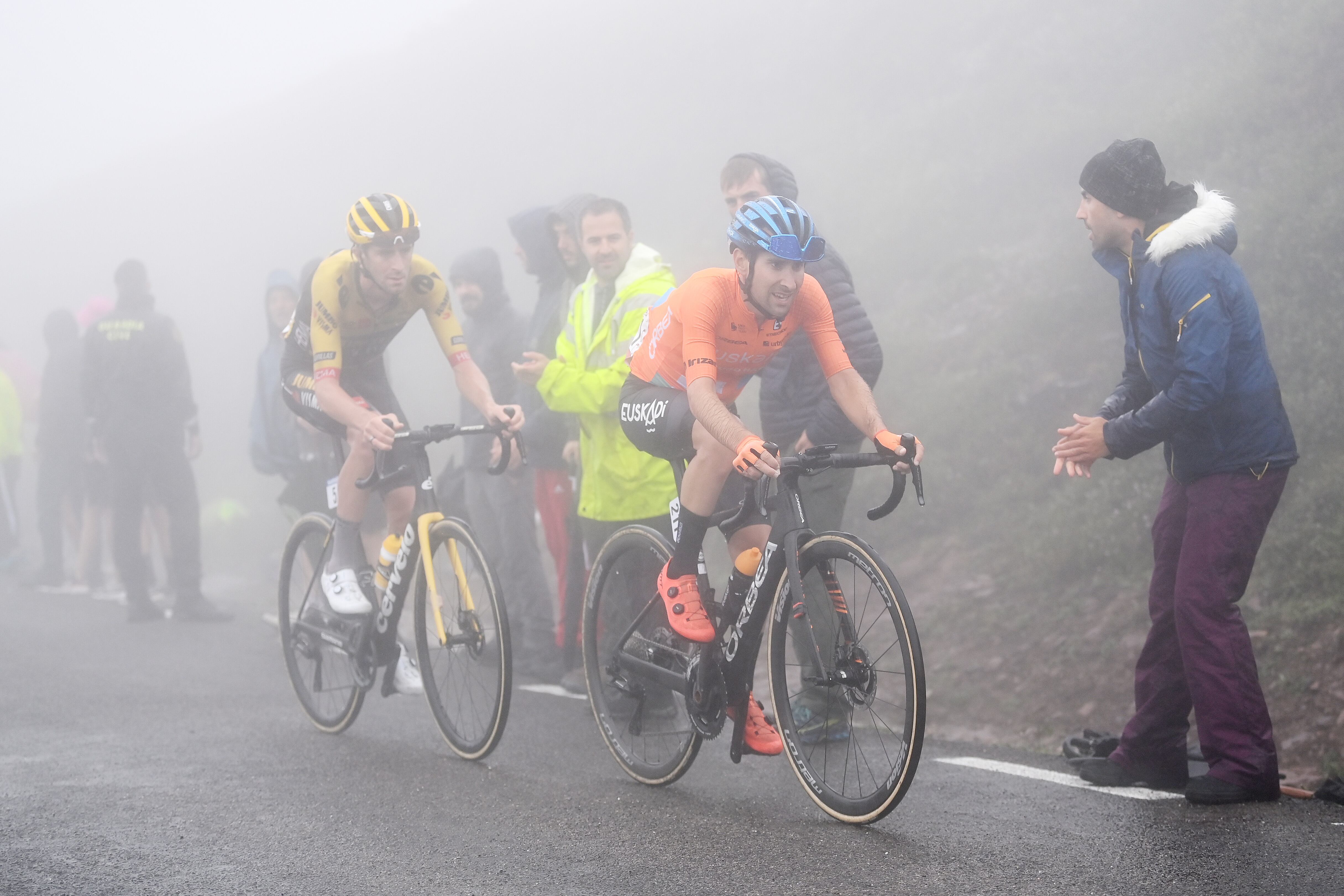 Mikel Bizkarra, durante la ascensión al Pico Jano, en la pasada edición de la Vuelta a España