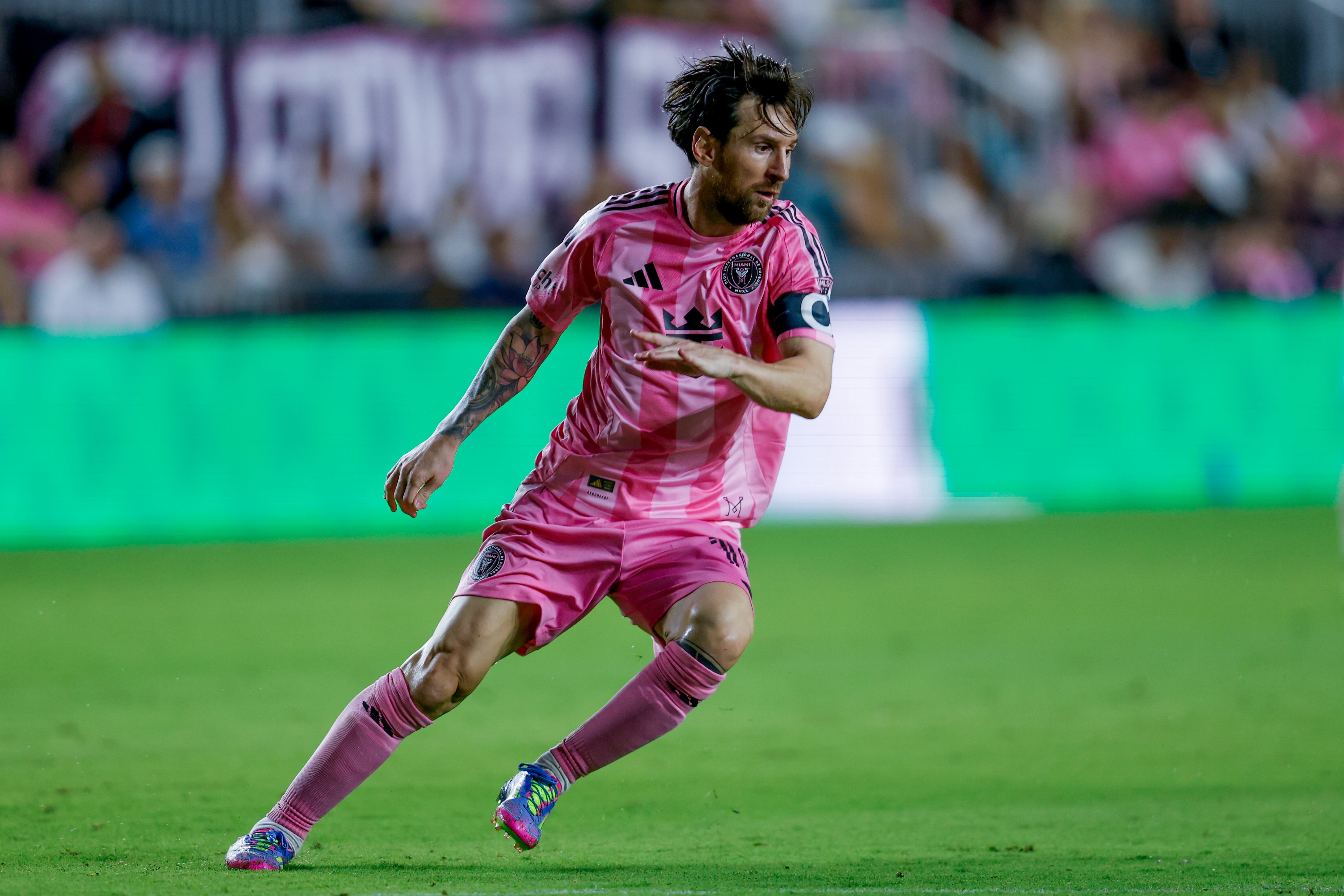 Lionel Messi, durante el partido que disputó este domingo contra el Toronto FC