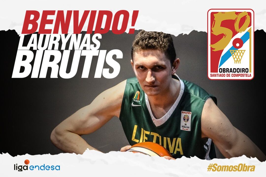 Birutis es el primer refuerzo para el juego interior del Obradoiro