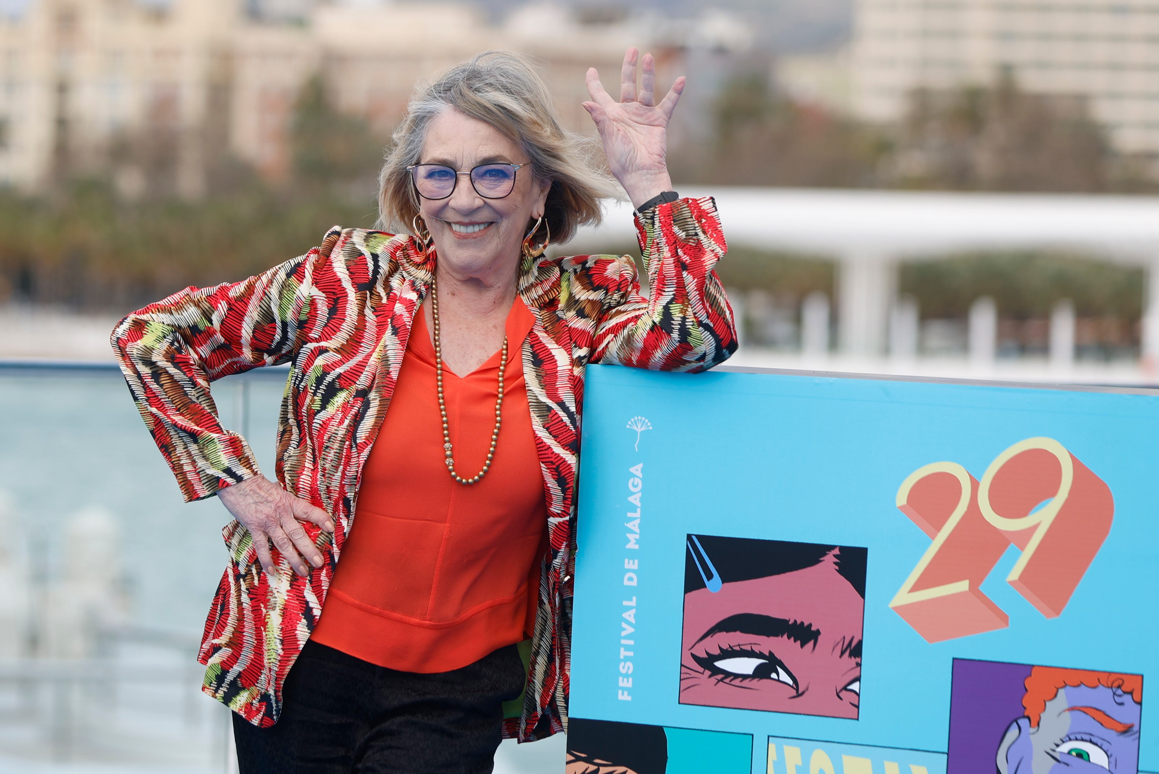 La actriz Carmen Maura posa durante la presentación de Calle Málaga en el Festival de cine de Málaga, este viernes