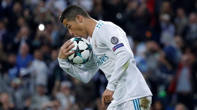 Cristiano Ronaldo, durante el encuentro de Champions ante el Tottenham