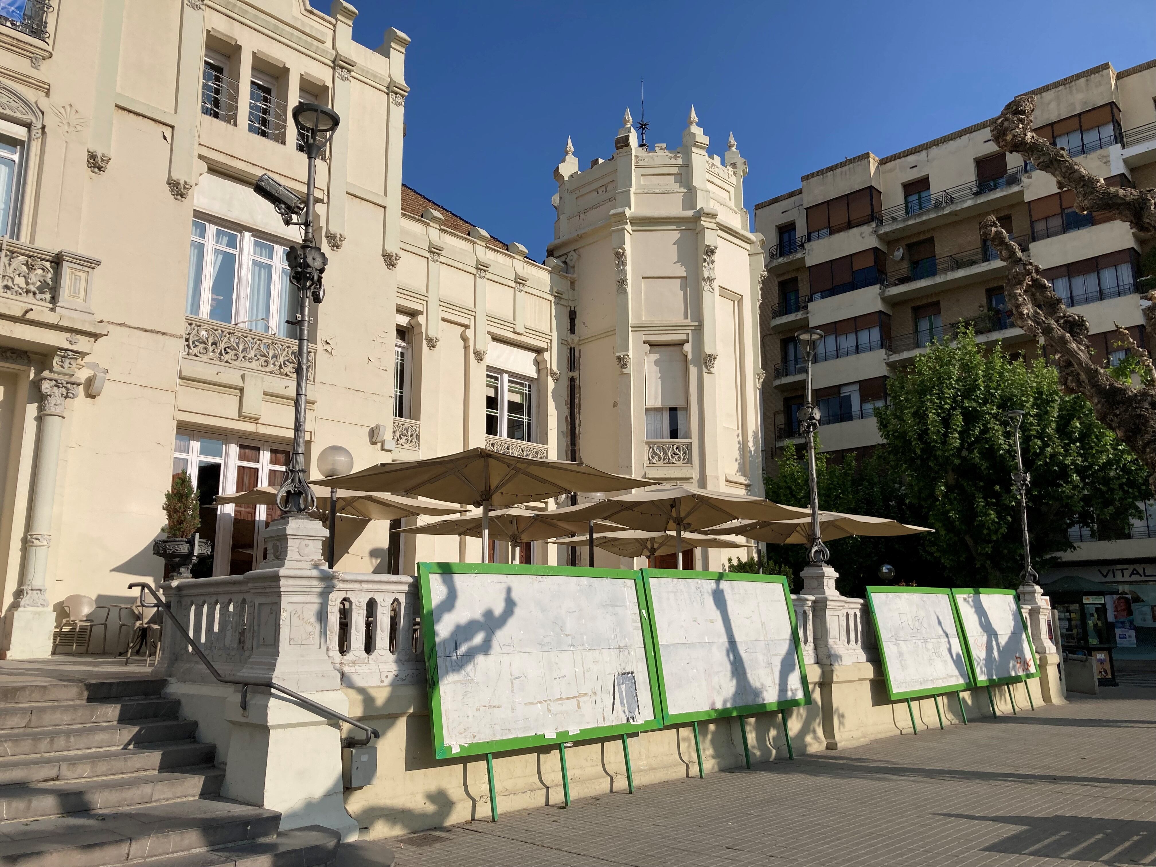 Emplazamiento de la pegada de carteles en Huesca