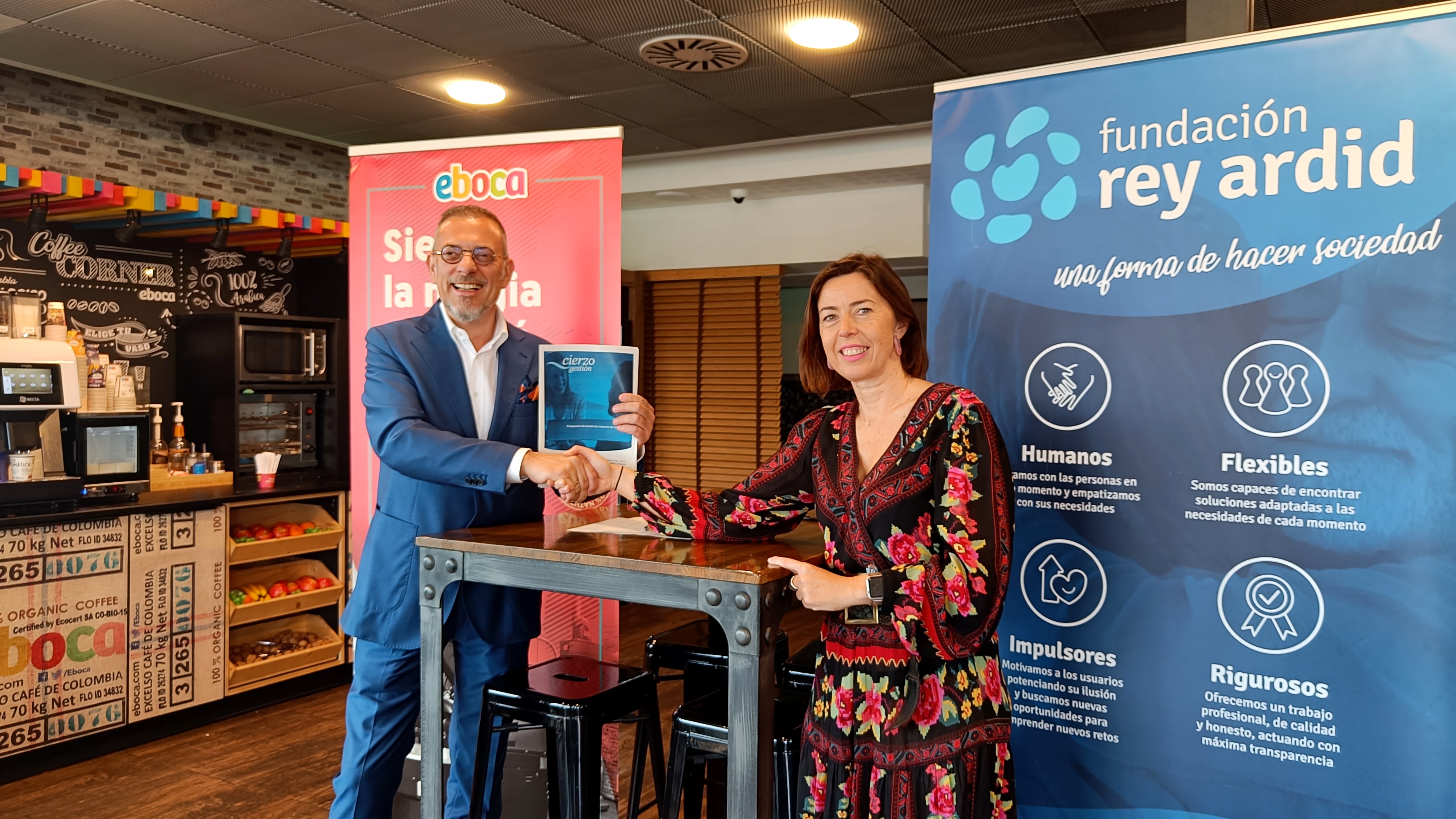 Acuerdo de colaboración entre Eboca y el centro de gestión Cierzo.