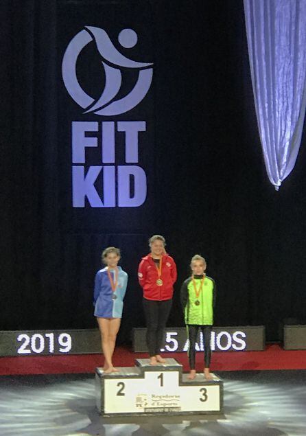 Carla Díaz en el podio