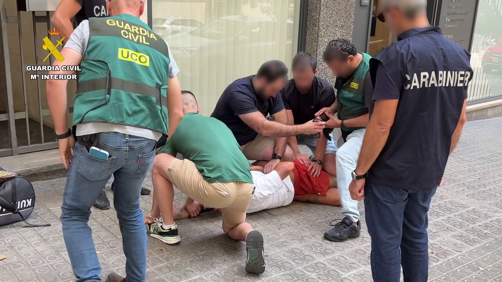 Detenido en Barcelona un peligroso fugitivo italiano que residía en Alicante. Foto: Guardia Civil