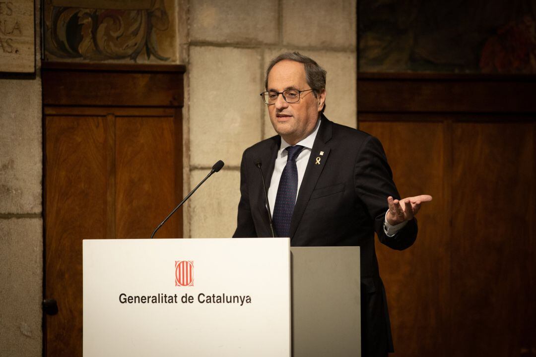 Quim Torra durant l'entrega dels Premis de Turisme de Catalunya