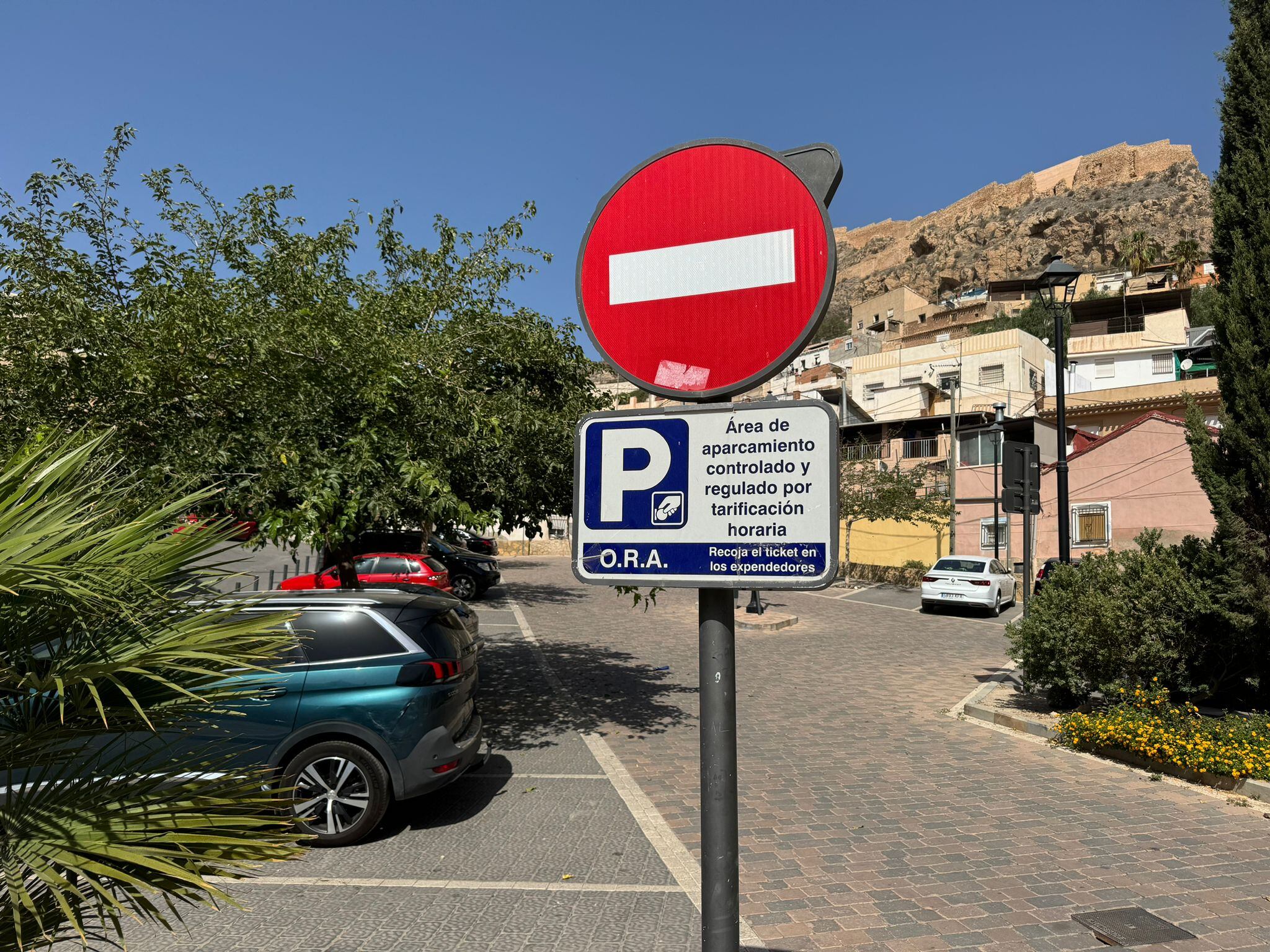 Aparcamiento de zona azul en Lorca