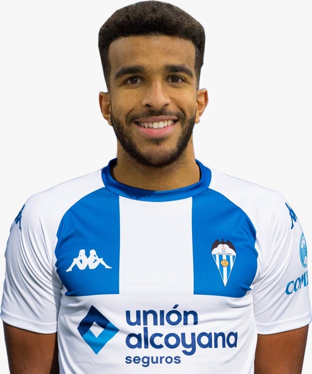 Derik Osede con la camiseta del Alcoyano