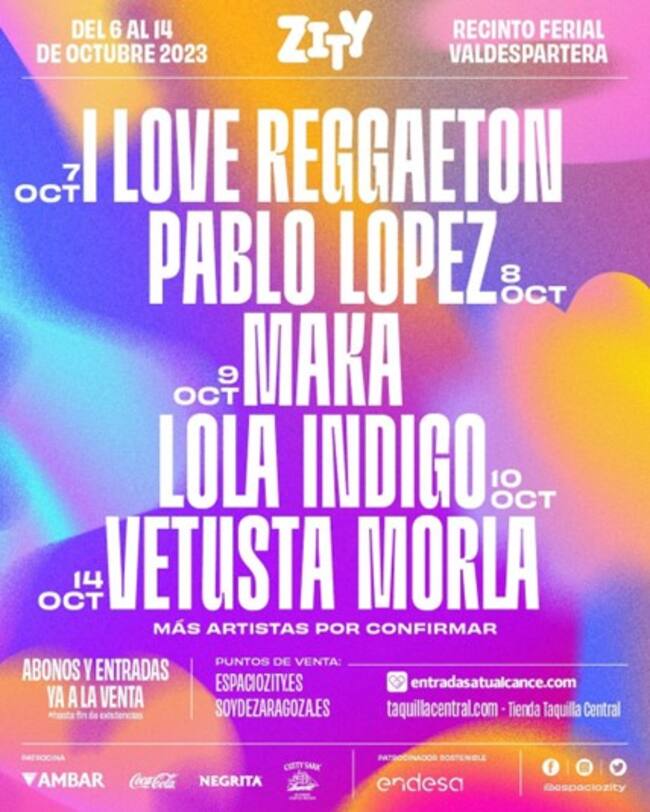 Los primeros confirmados a Espacio Zity 2023.