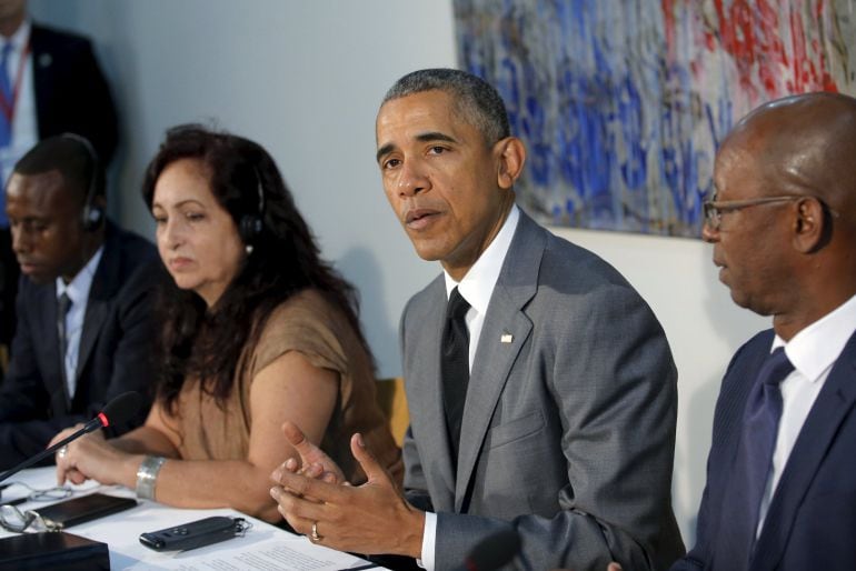 El presidente Barack Obama durante su reuinón con los disidentes cubanos