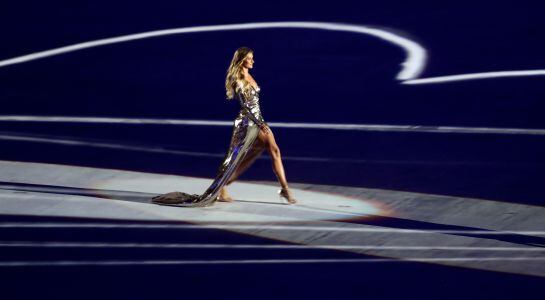 Gisele Bundchen durante la ceremonia de apertura