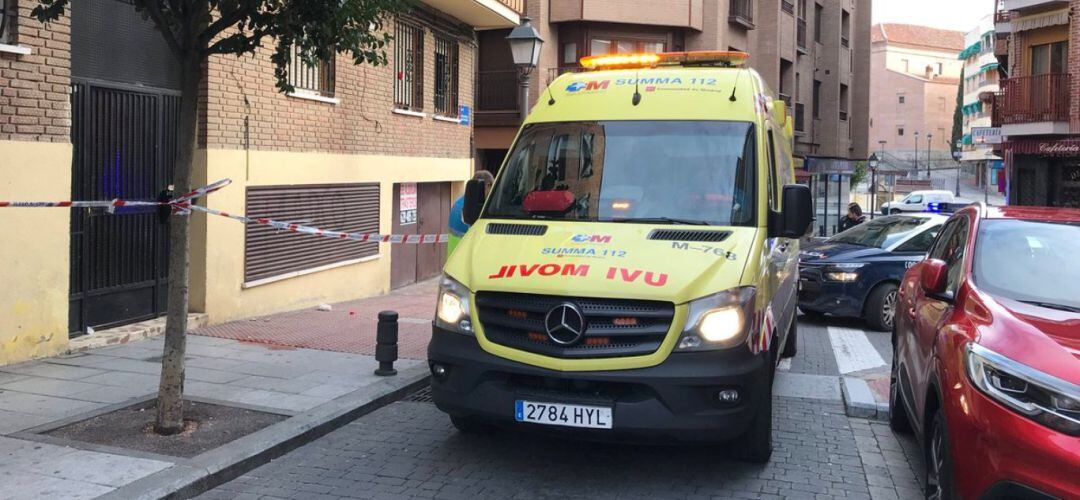 Una UVI de Emergencias 112 actuando en Leganés