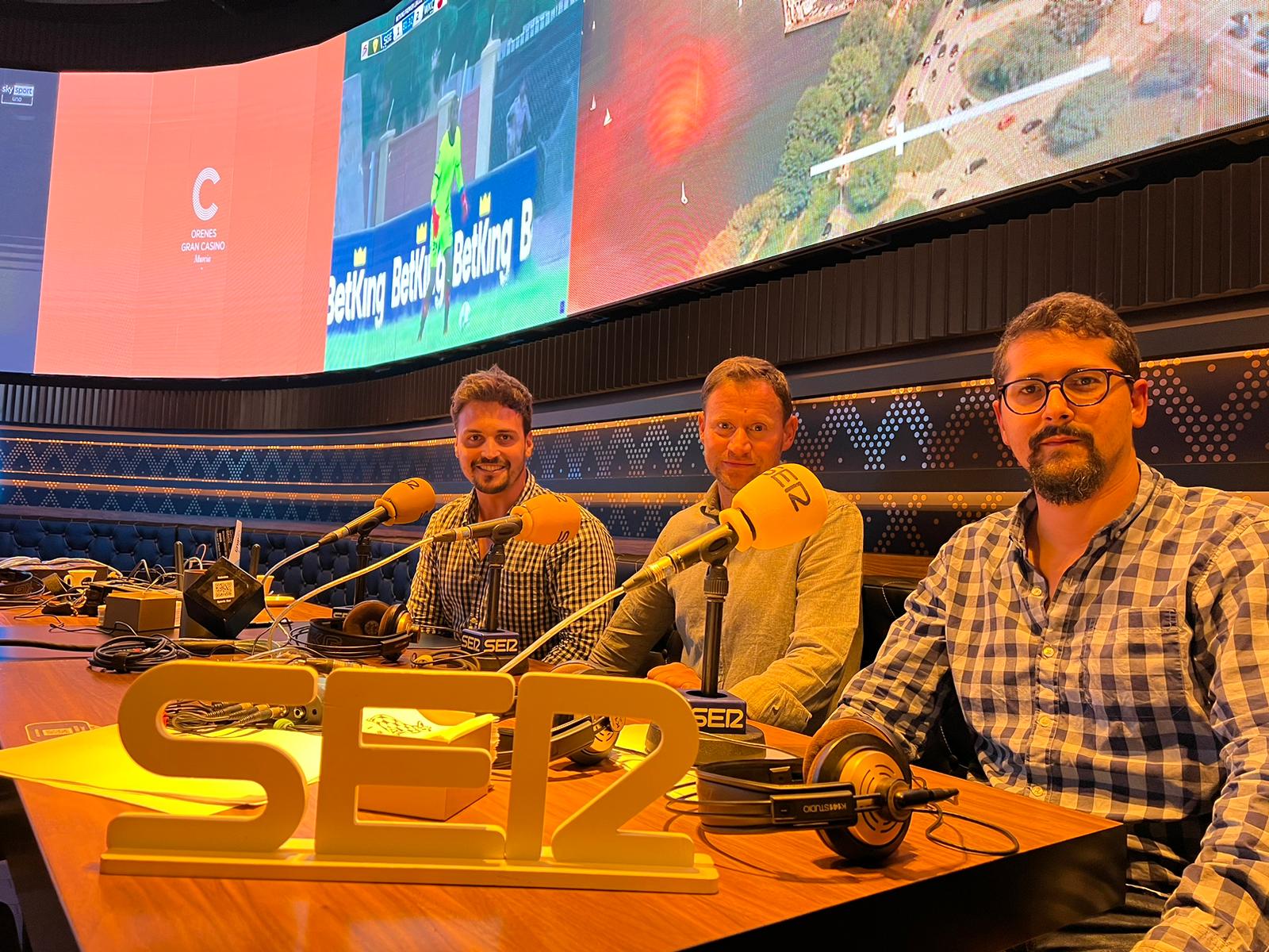 Rubén González, Mario Simón y Jose Antonio Sánchez en el especial SER Deportivos Región de Murcia desde ODISEO Sports Bar