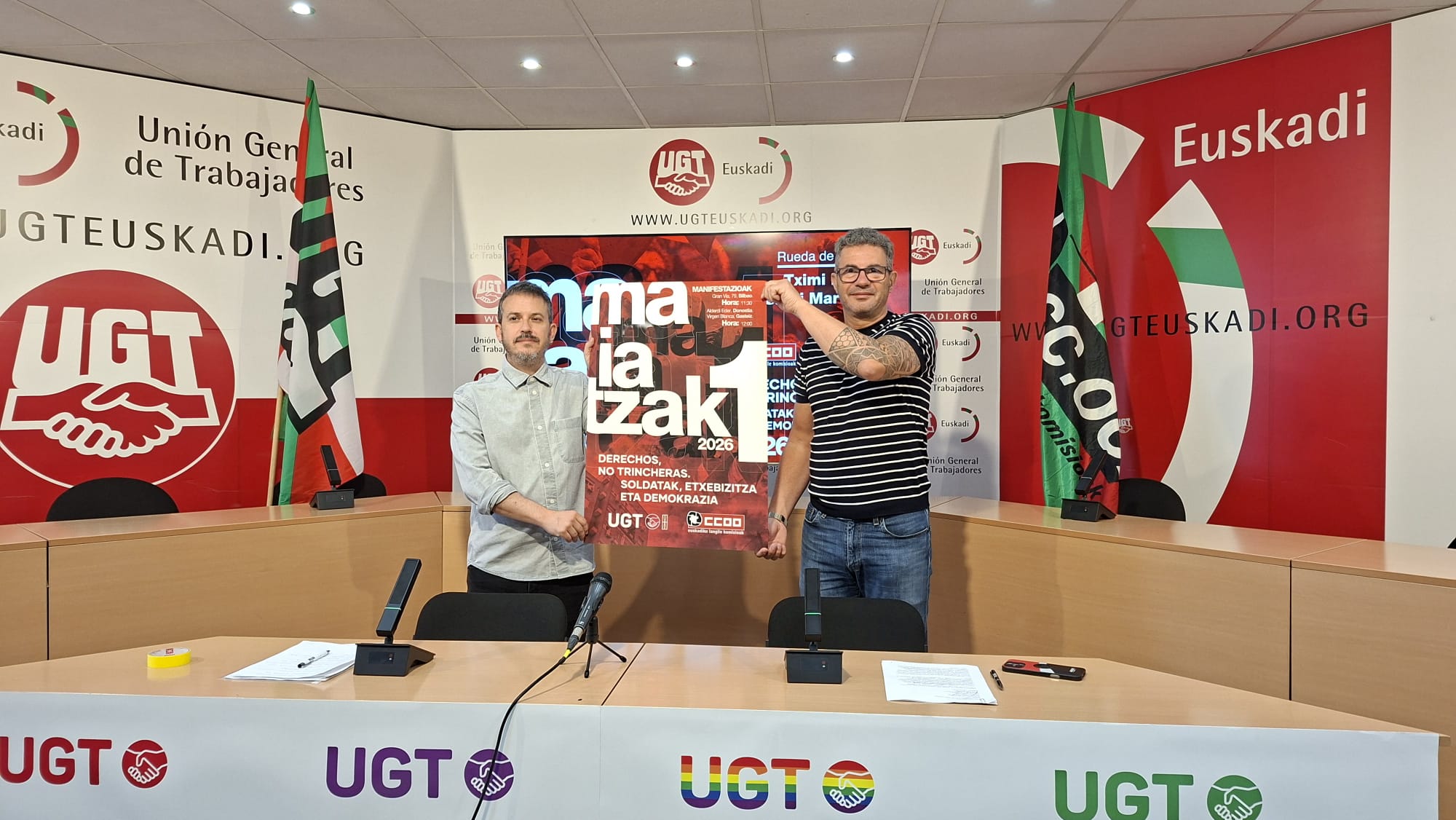 CCOO y UGT llaman a llenar las calles este Primero de Mayo en Euskadi. / Daniel Rivera