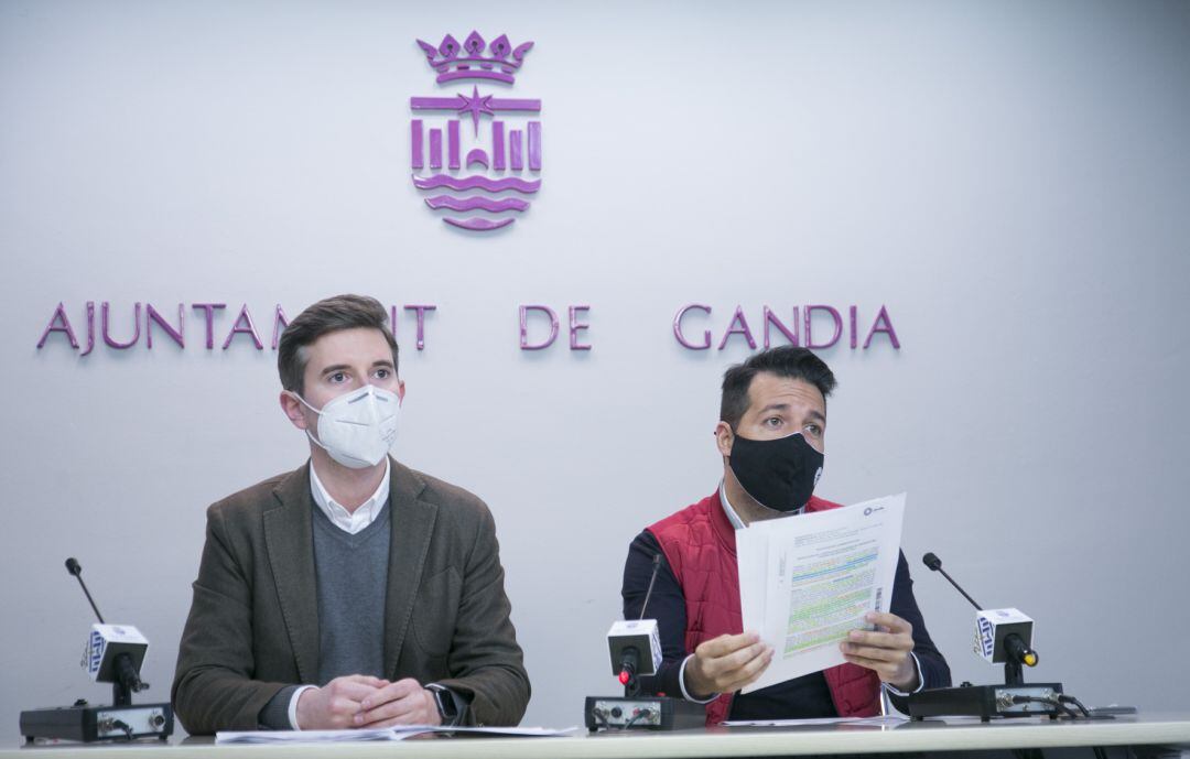 Víctor Soler y Vicent Gregori del PP de Gandia