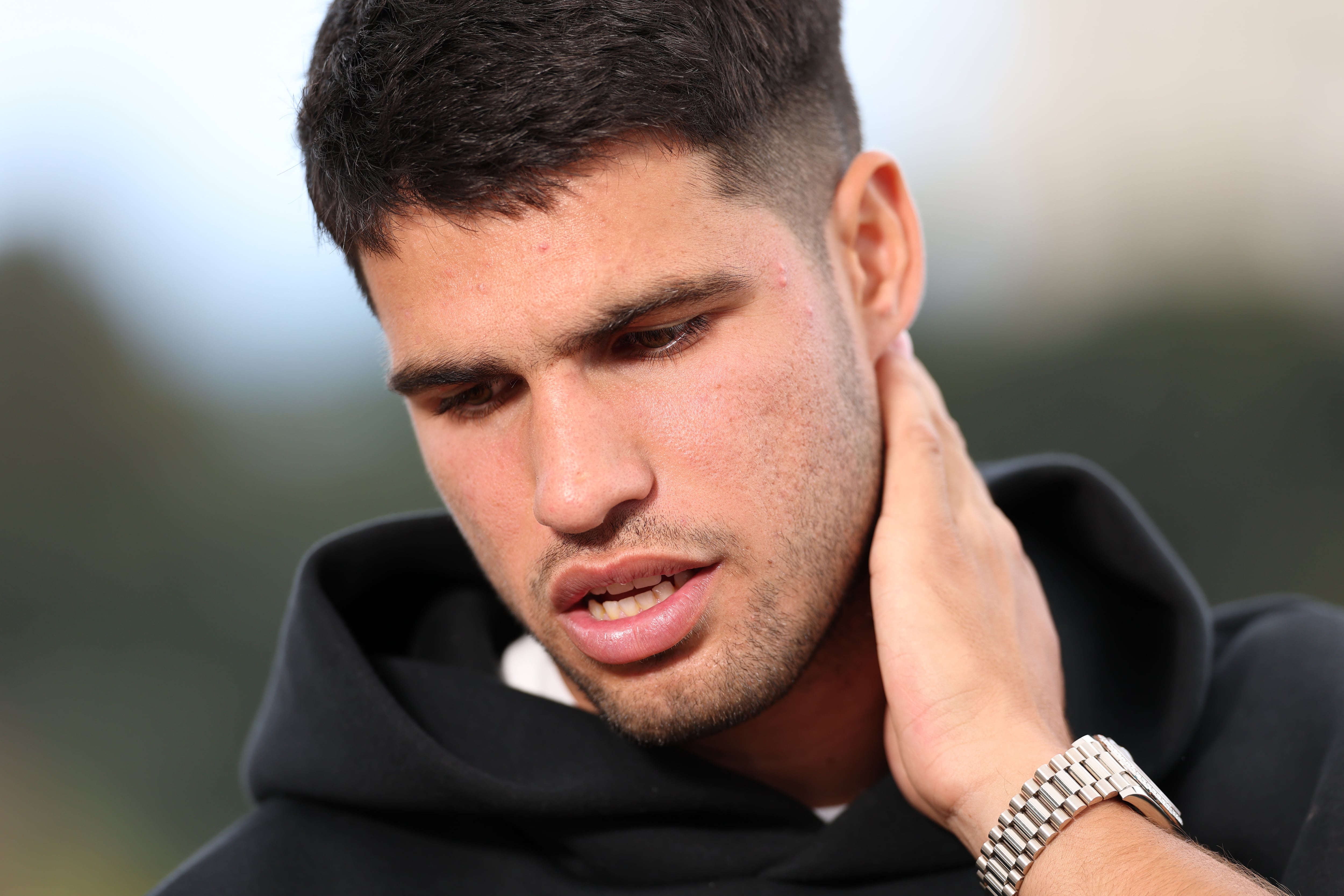 Carlos Alcaraz, en el 'media day' del ATP de Montecarlo