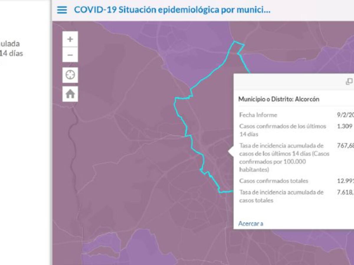 La covid-19 remite en Alcorcón: la incidencia acumulada es de 767 casos por cada 100.000 habitantes