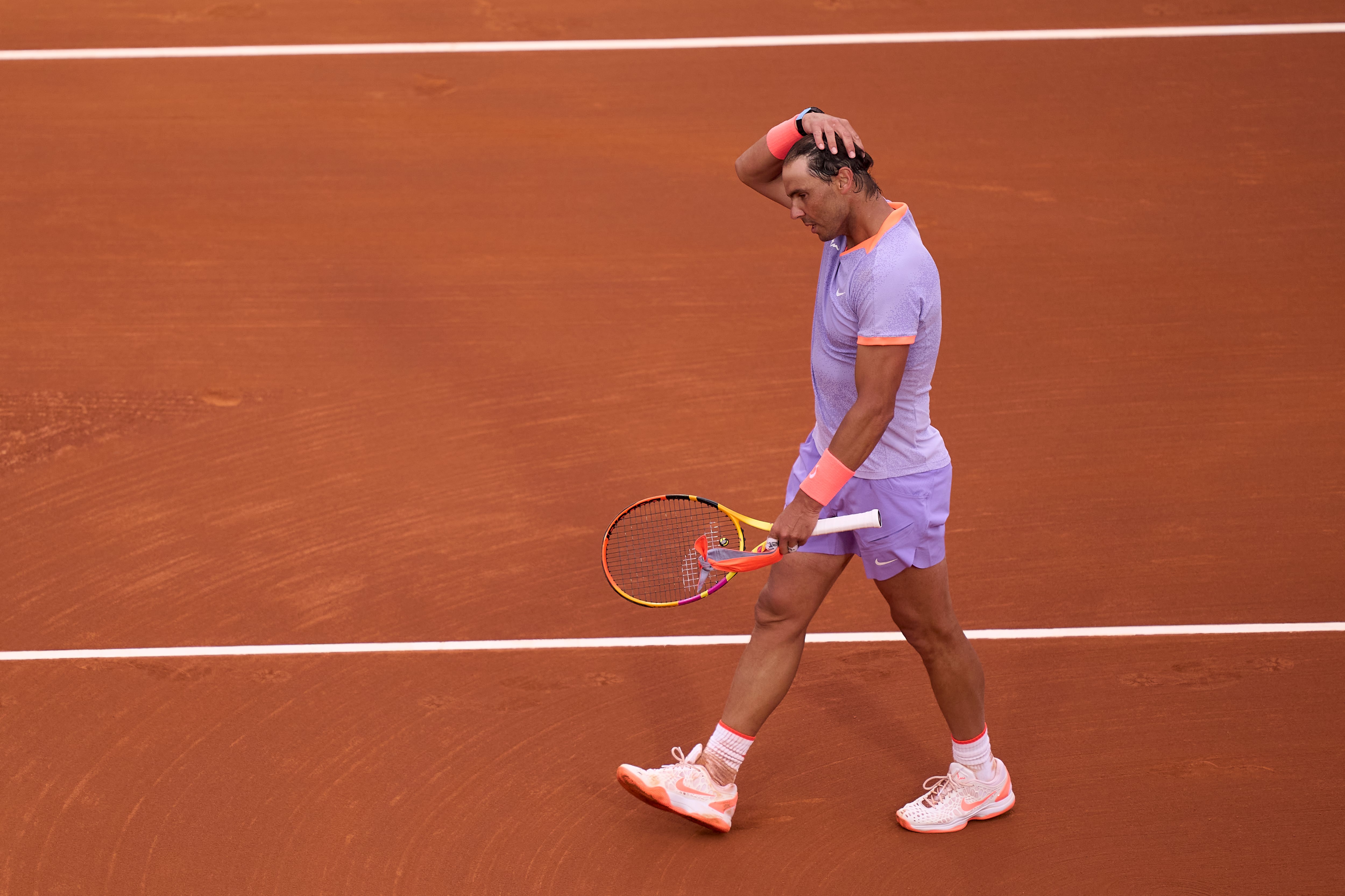 Rafael Nadal en su último partido en el Conde de Godó