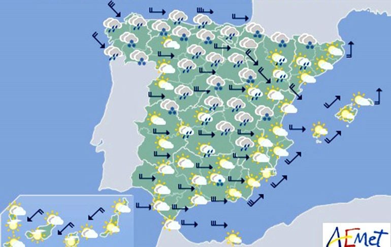La lluvia, la nieve, y el frío vuelven a la Península.