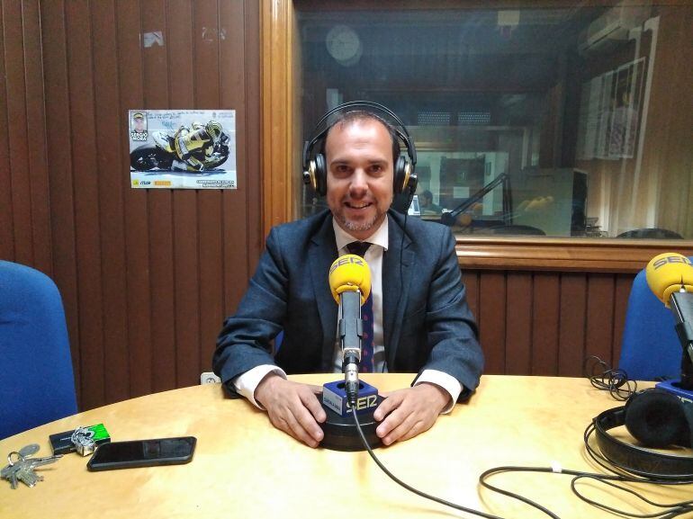 Pablo Bellido, en los estudios de SER Guadalajara.