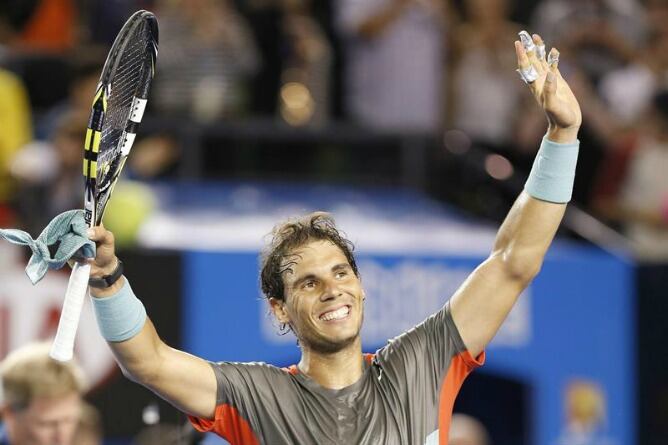 Rafa Nadal, tras vencer a Monfils en el Open de Australia.